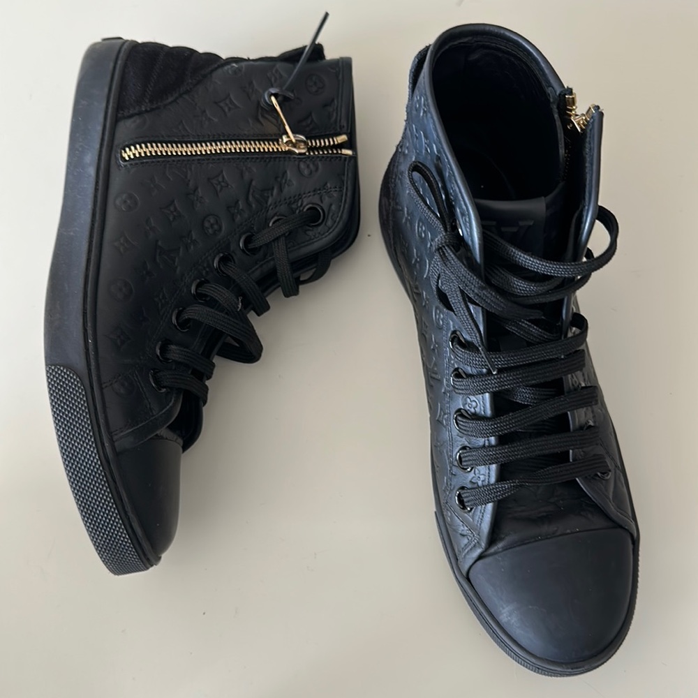Authentic Louis Vuitton leather high tops